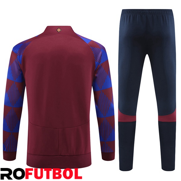 Replicas Chandal Equipos De Futbol Chaqueta FC Barcelona Rojo 2023