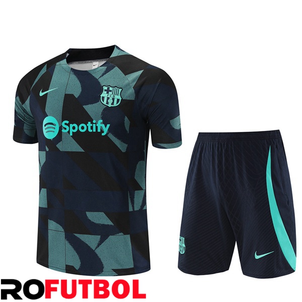 Replicas De Camiseta Entrenamiento Fc Barcelona Cortos Verde Azul