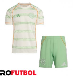 Camisetas De Futbol Celtic FC Ninos Tercera Verde Blanco 2025/2026