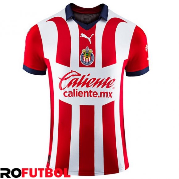 Modelos De Camisetas De Futbol CD Guadalajara Primera Rojo Blanco 2023/ ...