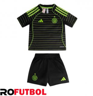 Camisetas De Futbol Celtic FC Ninos Segunda Negro Verde 2025/2026