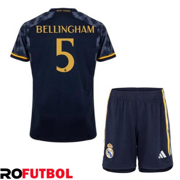 Oferta Camiseta Futbol Real Madrid (Bellingham 5) Ninos Segunda Azul ...