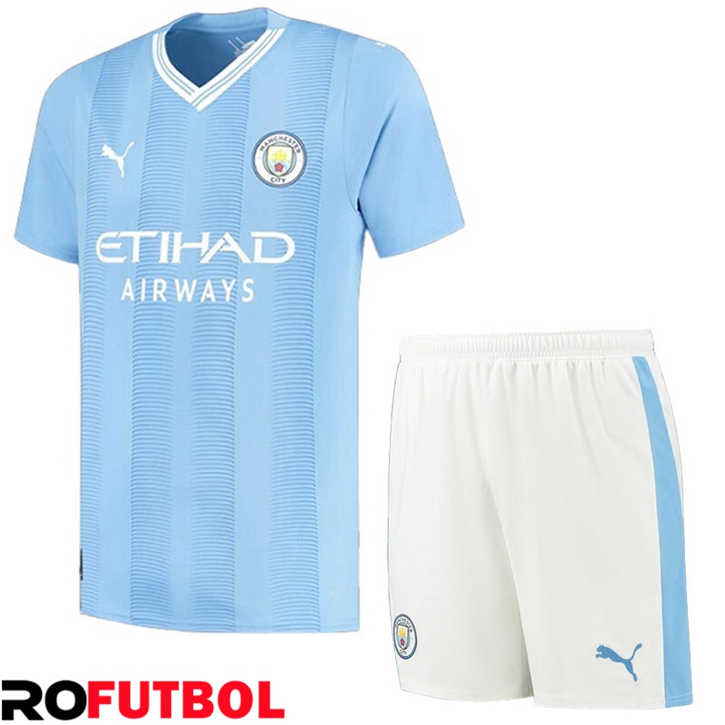 Editar Camisetas De Futbol Manchester City Primera + Cortos 2023/2024 ...